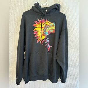 Port and Company Women’s Native American Black Sweatshirt Size: Large NWOT